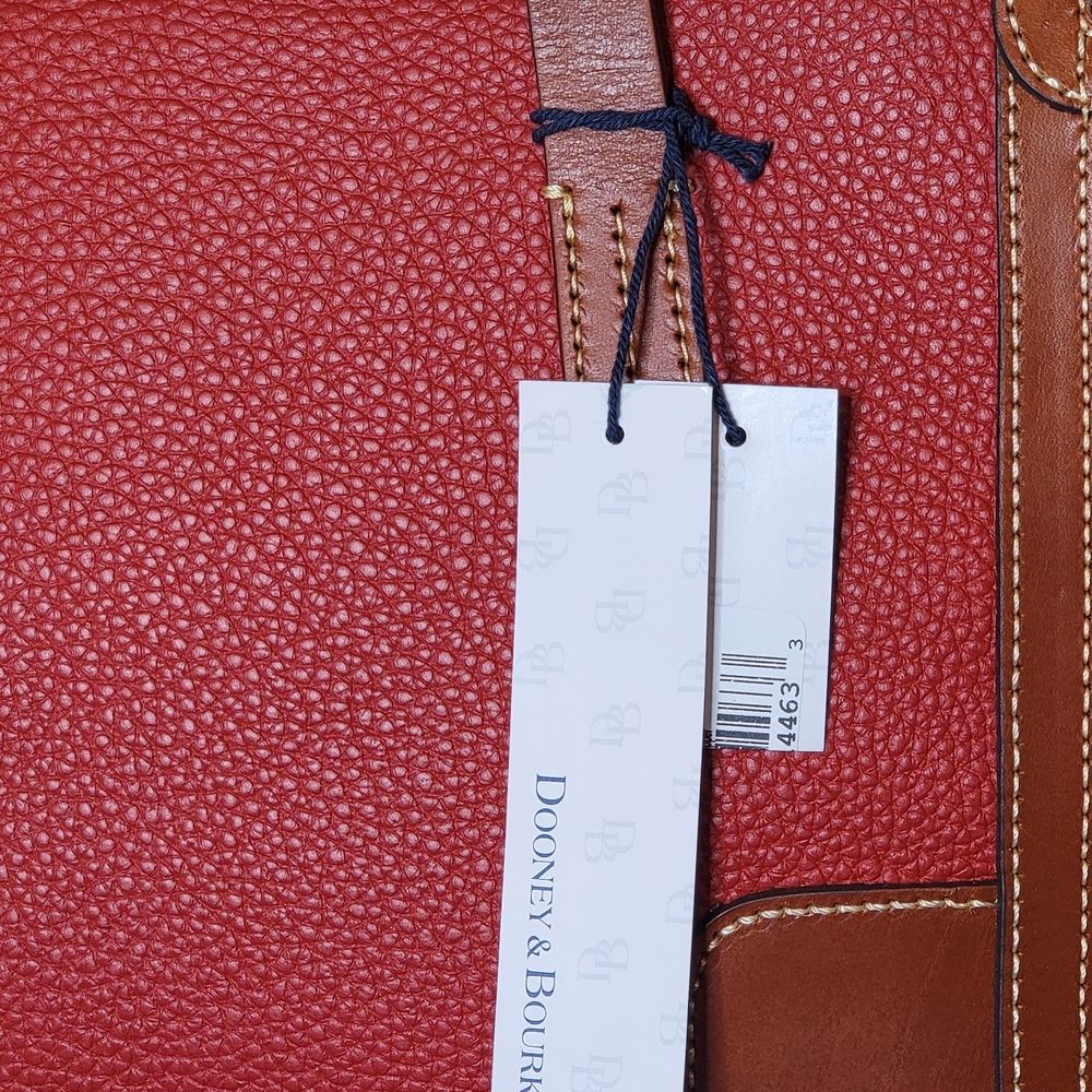 Dooney & Bourke Red Pebbled Leather Shopper Style Arm/Crossbody Bag NWT - Picture 10 of 11